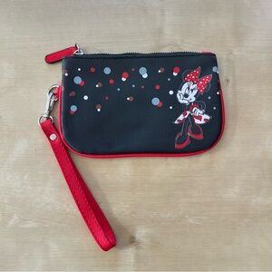 Disney Black Minnie Mouse Coin Pouch with Red Accents